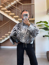Zebra Bomber Jacket