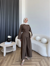 طقم مع شال عالخصر