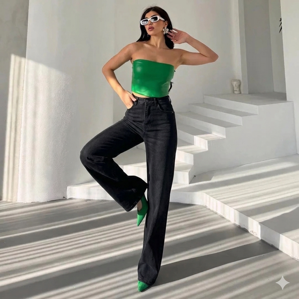 High Waist Wide Leg Jeans