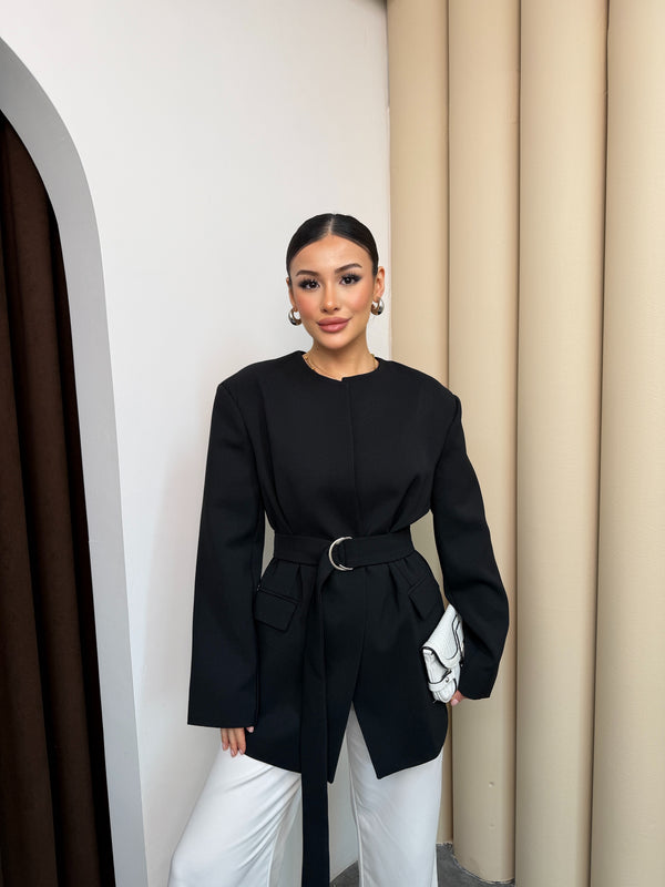 جكيت مخصر مع حزام