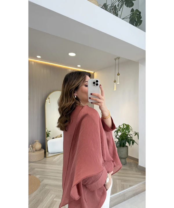 قميص شيفون طبقات