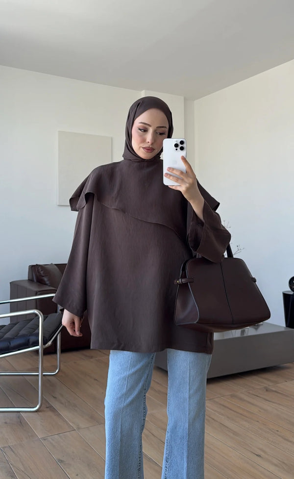 بلوزة مع شال