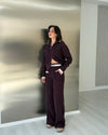 Contrast Trim Knit Set