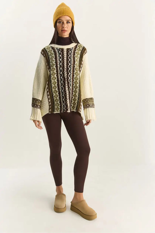 Vintage Pattern Knit Sweater