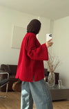 Oversized Ribbed Knit Sweater