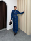 فستان جينز طويل بقصة مستقيمة