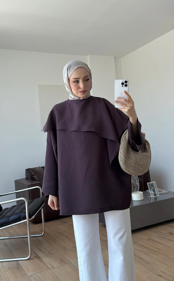 بلوزة مع شال