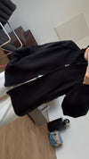 Oversized Zip-Up Knit Cardigan