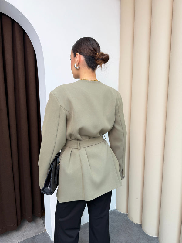 جكيت مخصر مع حزام