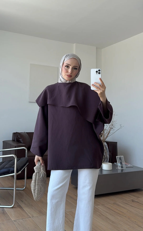 بلوزة مع شال
