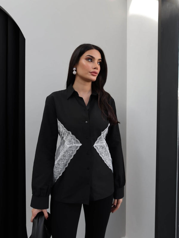 قميص كورسيه بتفاصيل الدانتيل