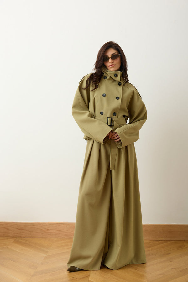High Neck Trench Set