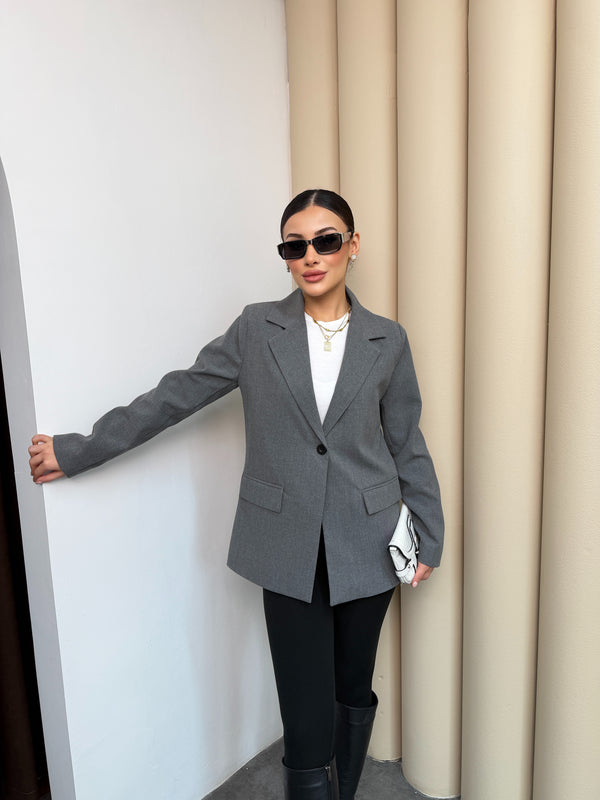 جكيت رسمي مخصر زر