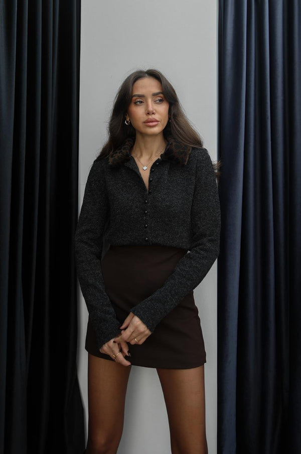 كارديغان قبة فرو قابلة للإزالة