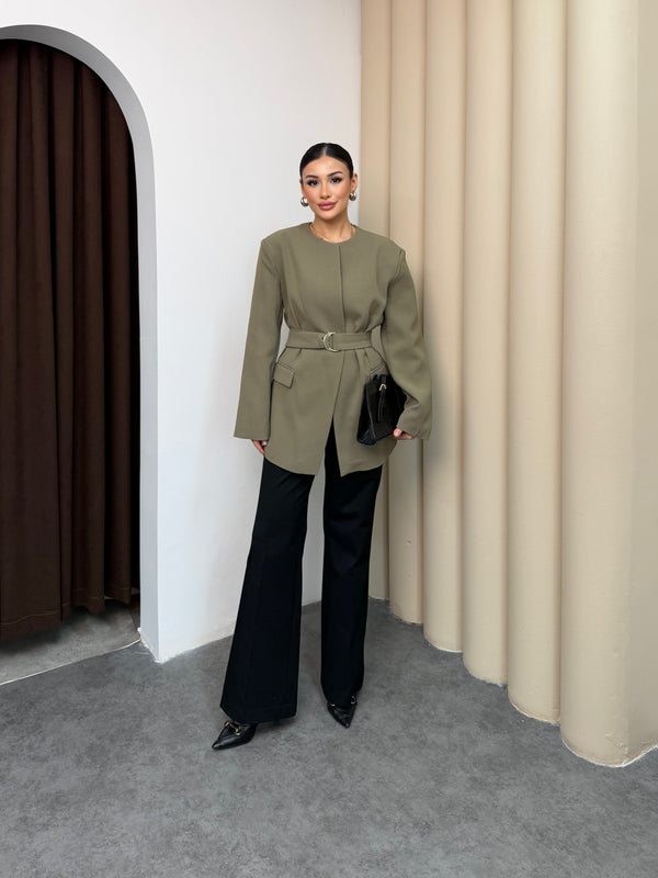 جكيت مخصر مع حزام