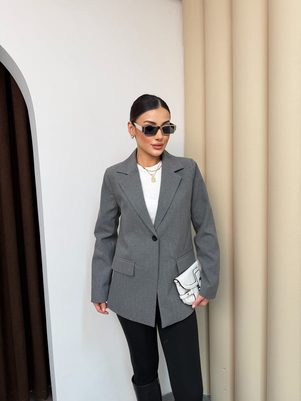 جكيت رسمي مخصر زر