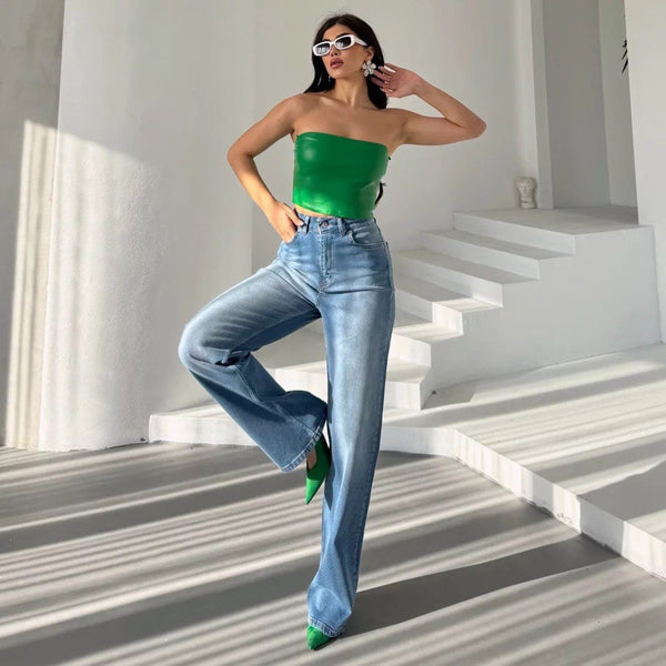 High Waist Wide Leg Jeans