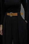 بنطلون اسود Classic Pleated Elegance