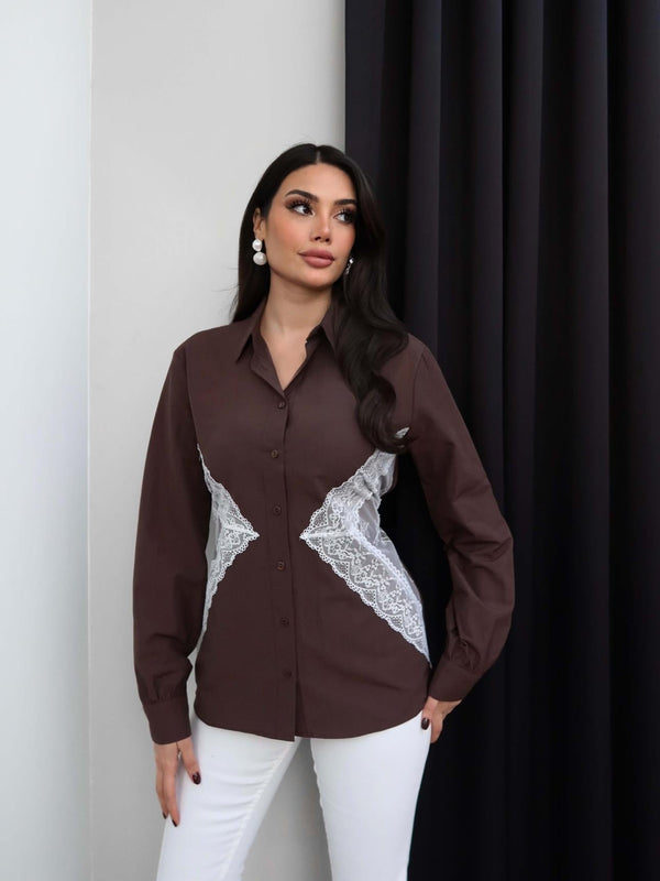 قميص كورسيه بتفاصيل الدانتيل