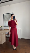 فستان كلاسيكي انيق off shoulder