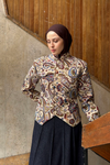 Ethnic Jacquard Quilted Jacket