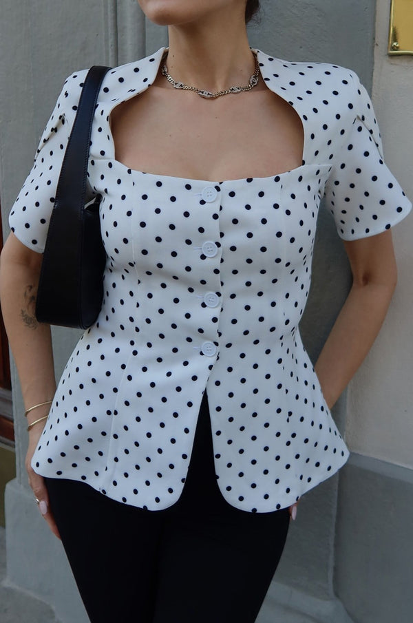 بلوزة Polka chic