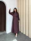فستان جينز بربطة عنق