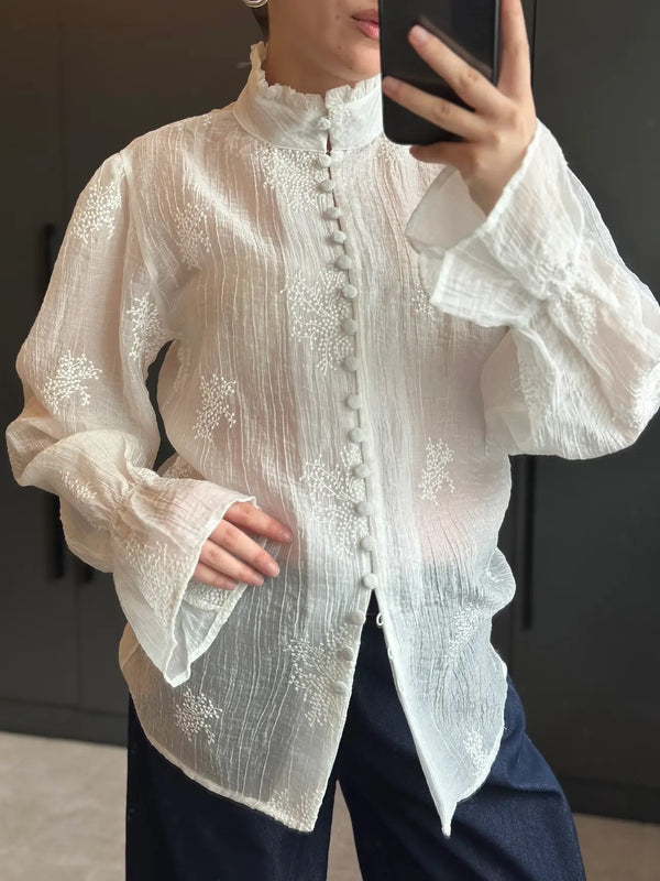 قميص Bloom Shirt ابيض
