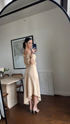 فستان كلاسيكي انيق off shoulder