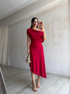 فستان قماش off shoulder