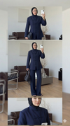 طقم القصة الصينية - كحلي