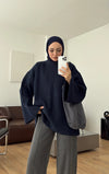 Oversized Ribbed Knit Sweater