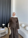 طقم مع شال عالخصر