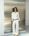 Contrast Trim Knit Set