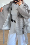 Checked Short Trenchcoat
