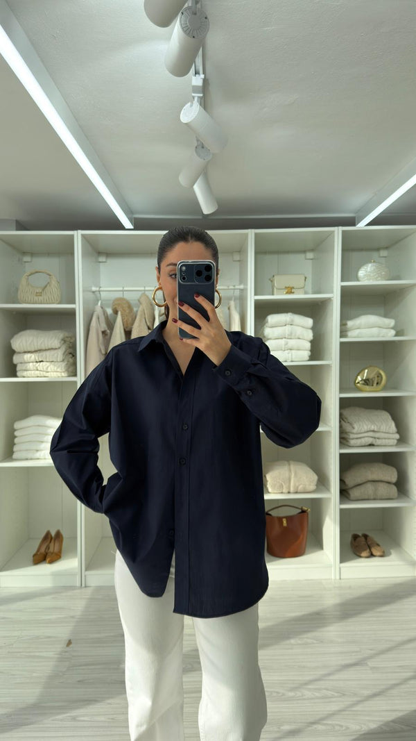 قميص ون سايز كحلي