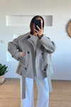Checked Short Trenchcoat