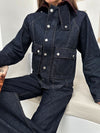 Denim Jeans طقم جينز قبة بني