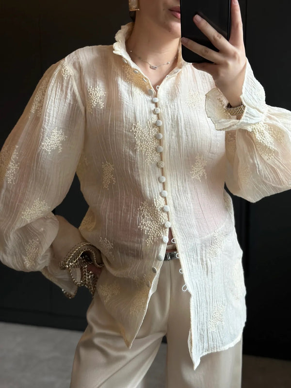 قميص Bloom Shirt بيج