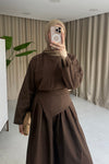 طقم مع شال عالخصر