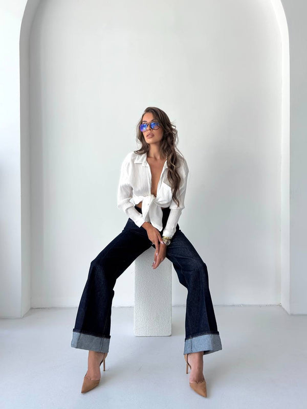 High rise wide leg