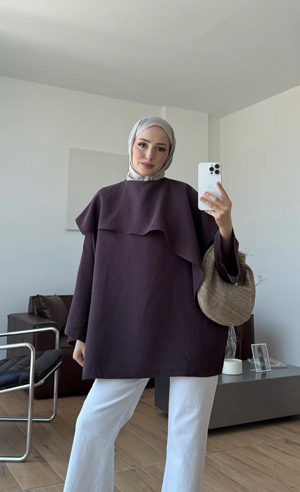 بلوزة مع شال