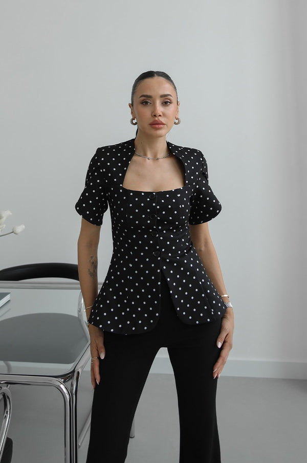 بلوزة Polka chic