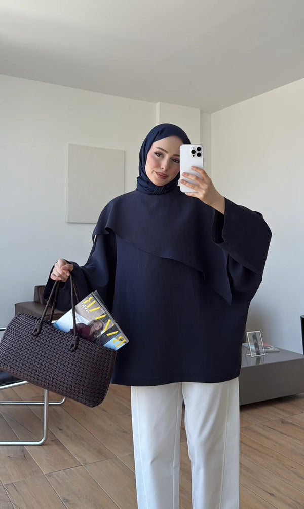 بلوزة مع شال