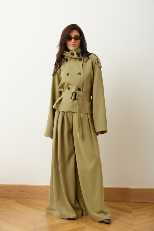 High Neck Trench Set