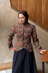 Ethnic Jacquard Quilted Jacket