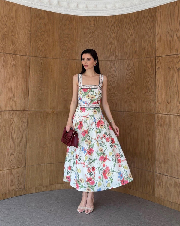 Floral tie - Detail Dress