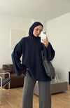 Oversized Ribbed Knit Sweater