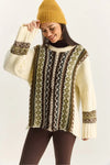 Vintage Pattern Knit Sweater