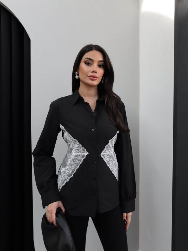 قميص كورسيه بتفاصيل الدانتيل